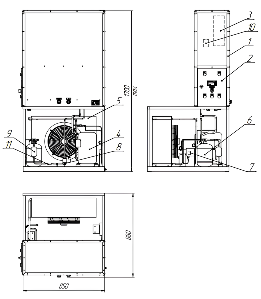Схема АПД 8 с внешним теплообменником